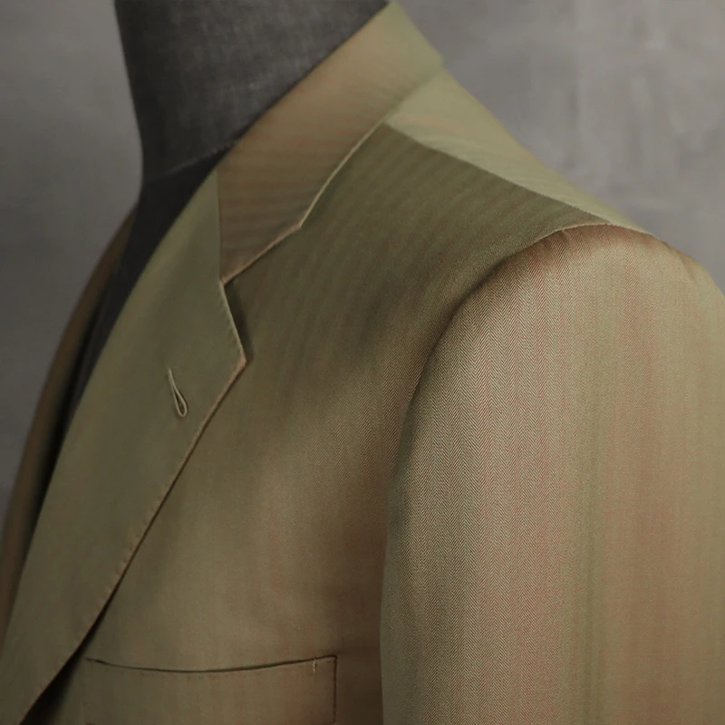 CMT Italian Style Naples Fully Handmade Suit Half Canvas Bespoke Tailor Custom Suits  Business Blazer