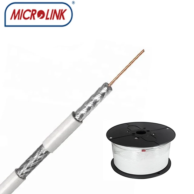 Microlink Best Quality RG6 Coax Cable 75-5 & 75-3 Efficient Flexible RG58 RG59 RG6 RG11 Coaxial Cable