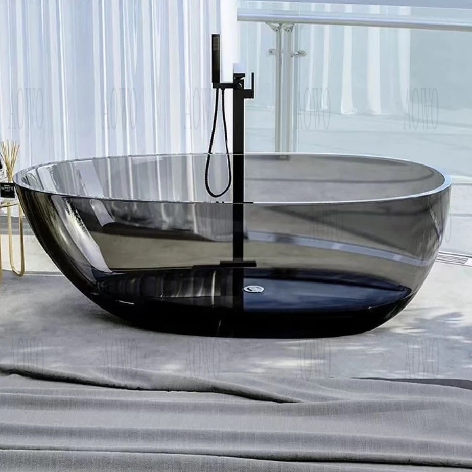 Clear glass bath tub black bathtub custom color Freestanding tub prefab bath Wholesale Soaking Bathtub And Hot Tubs