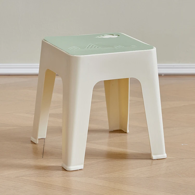 Portable Cheap Indoor Living Room Square Plastic Stool Modern Industrial Plastic Step Stool