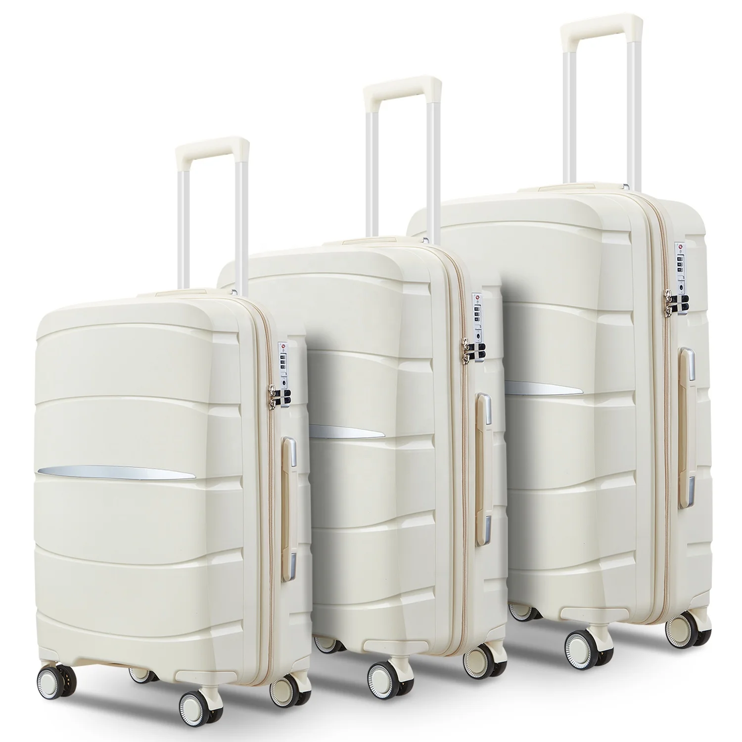 2024 Wholesale trending Valise hot selling PP travelling suitcase luggage set hard shell light weight trolley luggage
