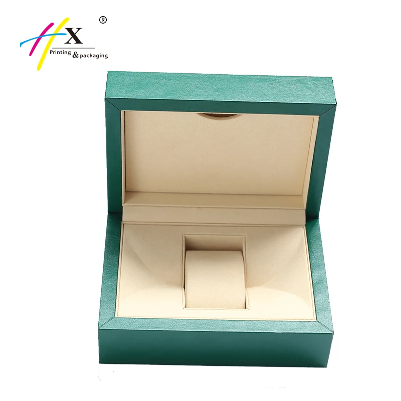 Single Flat Plastic Pocket Metal Slot Men Brand Printed Wrist Wholesale Jewelry Slot Ladies Aluminium Hand Gift Green Watch Box