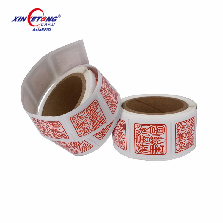 UHF 860-960mhz ISO 18000-6C rfid library book label with changabl QR code in roll package