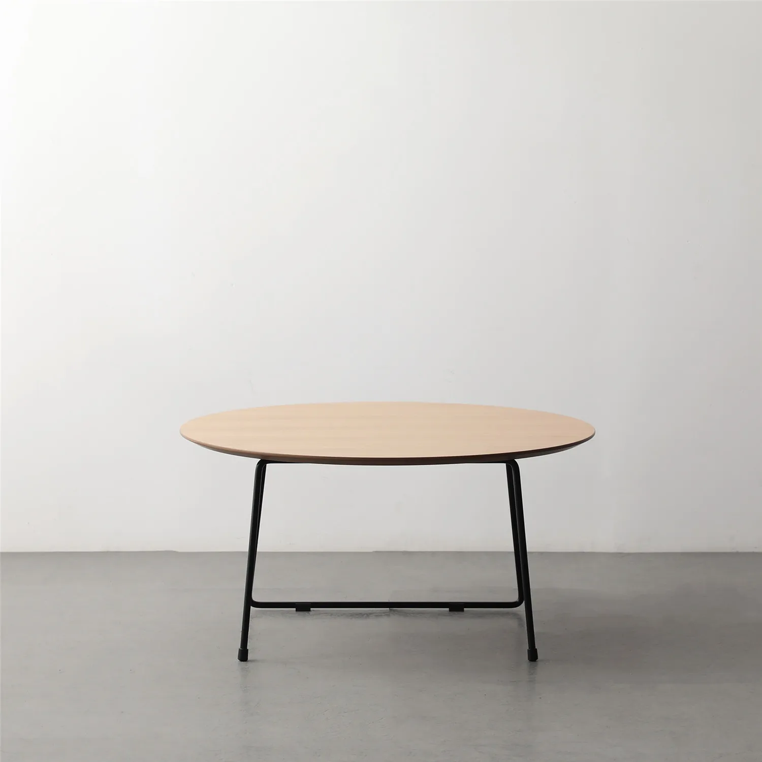 Мебель для маленького дома, современный деревянный овальный журнальный столик из МДФ с металлическим основанием