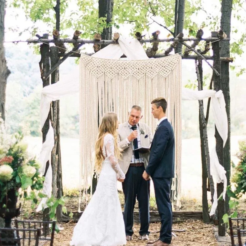 Wedding wall decor handwoven boho decor Woven tapestry ornaments