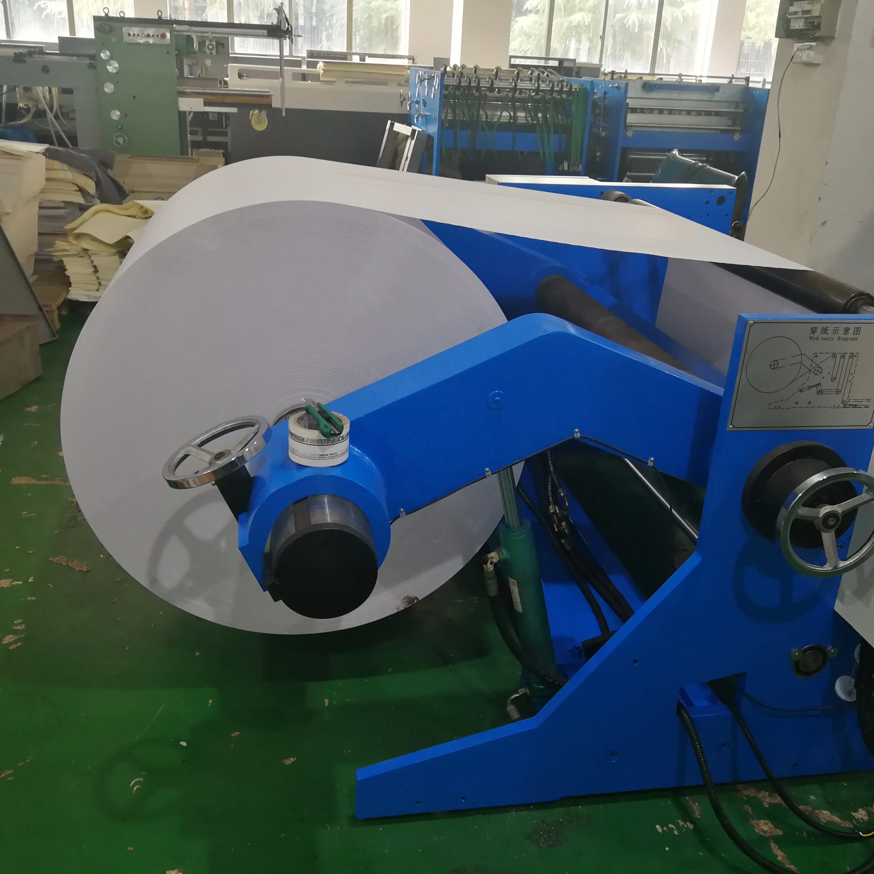 Blue Color Wire Stitching Exercise Book Making Machine