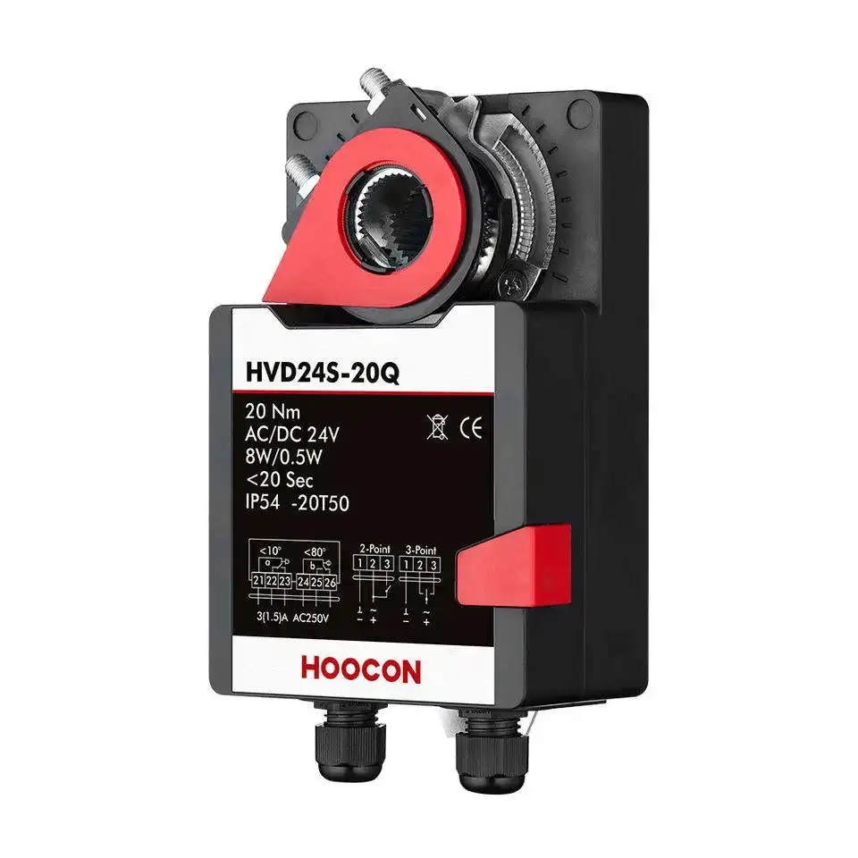 HVAC System Motorized Fast Running Damper Actuator 20Nm 24V Control Actuator for Sale