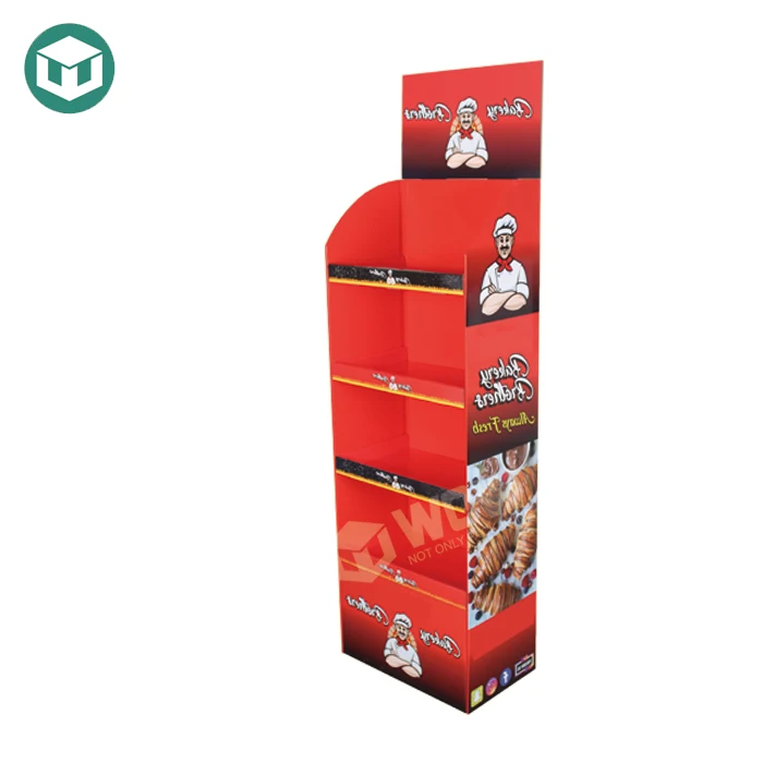 New Customized PP Corrugated Plastic Sheet Floor Display Mini Cookie Floor Display for Supermarket
