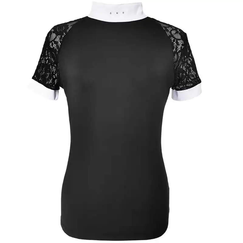 2021 Women Equestrian Clothing Shirt Horse Riding Show T Shirt Competition Tops