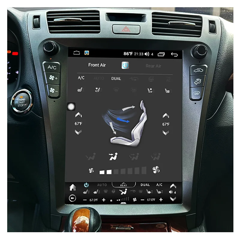 13INCH Vertical Touch Screen Android Carplay Navi Radio For Lexus LS 460 LS460 2007 -  2011 2012 Stereo Head Unite Replacement