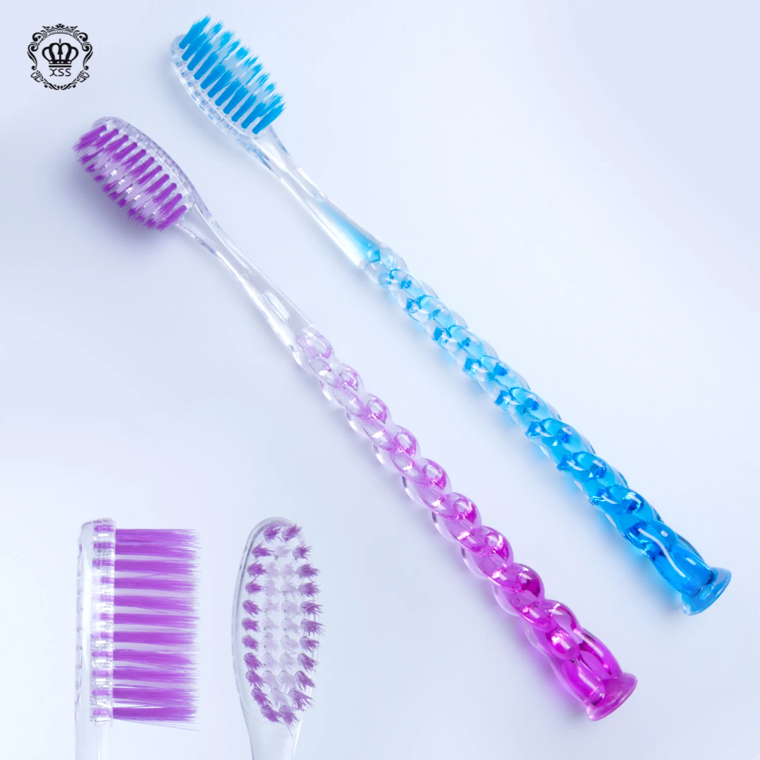XiBrush High Grade BPA Free PS Material Crystal Toothbrush Ultra Clear Colorful Transparent Soft Bristles Toothbrush