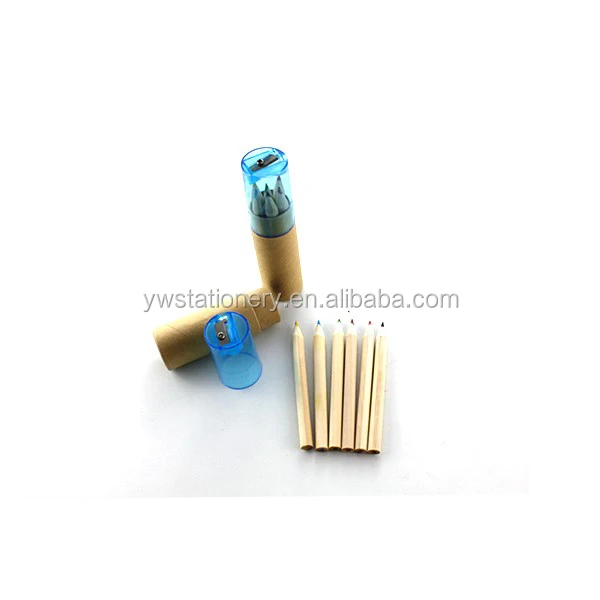 Factory Direct Sale 3.5 Inch Natural Rainbow Colour Mini Colored Pencil Set Kids Drawing Pencil