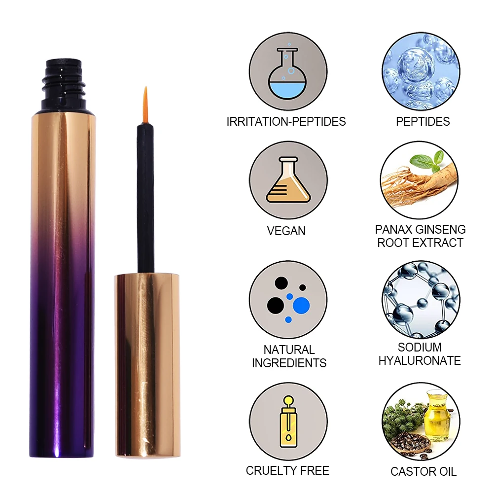 Private Label Natural Rapid Eye Brow Eye Lash Enhancer Eyebrow Eyelash Growth Serum Eyelash Growth Serum Oil For Eyebrow Lash