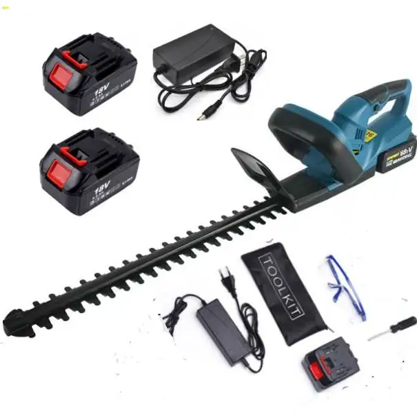 60V lithium battery powered cordless hedge trimmer garden bush hedge shrub cutter trimmer