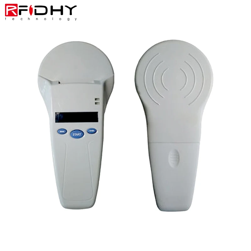ISO 11784/11785 134,2 кГц/125 кГц микрочип для животных Белый ручной считыватель для маркировки крупного рогатого скота