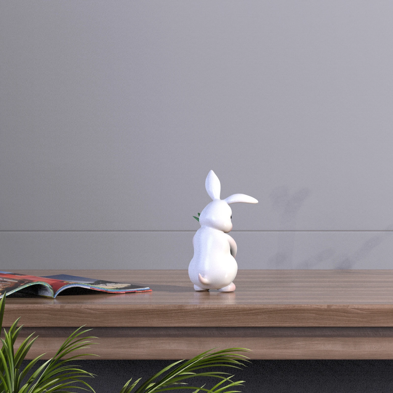 China Factory Supply resin rabbit statue polyresin custom Easter bunny figurines with carrot custom easter rabbit decoration
