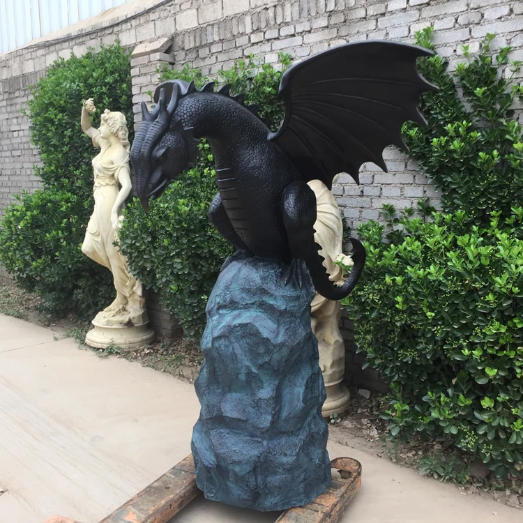 Antique bronze metal dragon sculpture