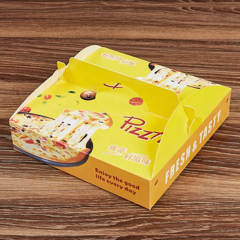 Custom printed pizza boxes with logo 12 inch eco friendly storage box takeaway delivery wholesale package food grade packaging