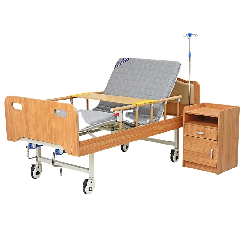 Chinese medical equipment factory 2 function manual hospital patient bed 2 crank clinic medical bed