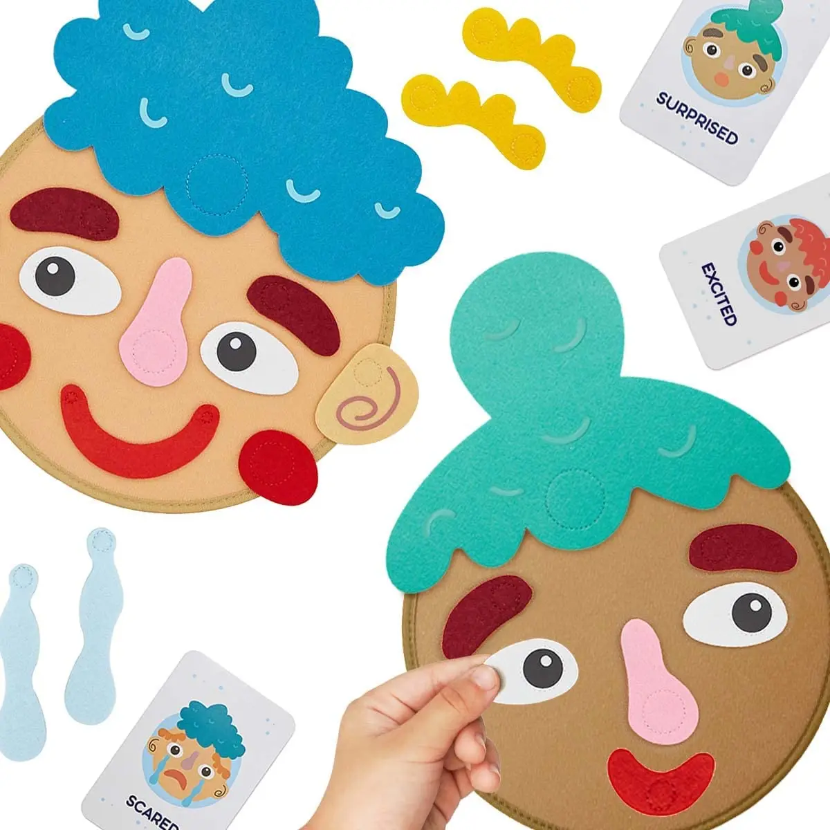 Montessori Describe Feelings Preschool Learning Activities Toy to Express Emotions Social Emotional Game 9 Emotion Flash Cards