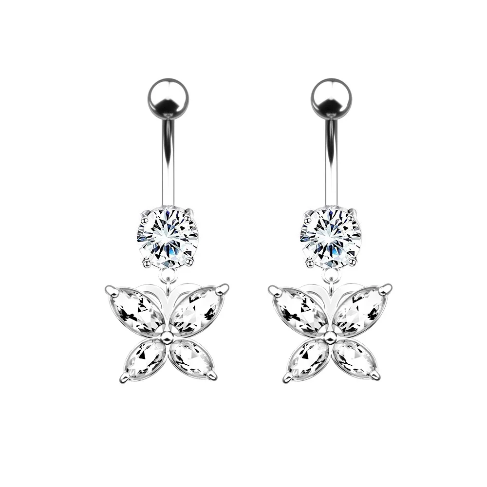 Hot selling new navel nail creative butterfly zircon puncture jewelry hot sale