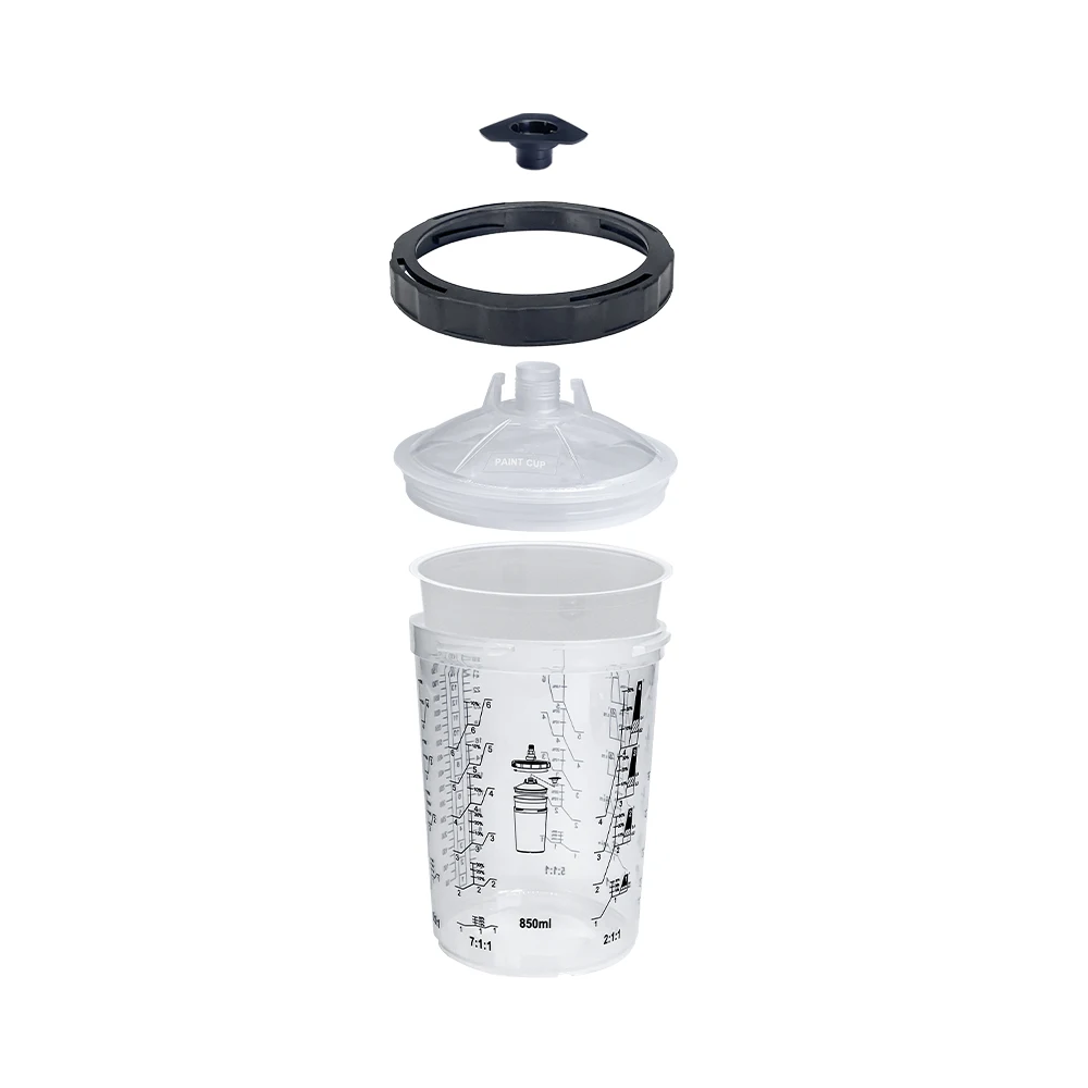 800ml 190mic large paint spray gun cup set and paint measuring cup for car bodyshop