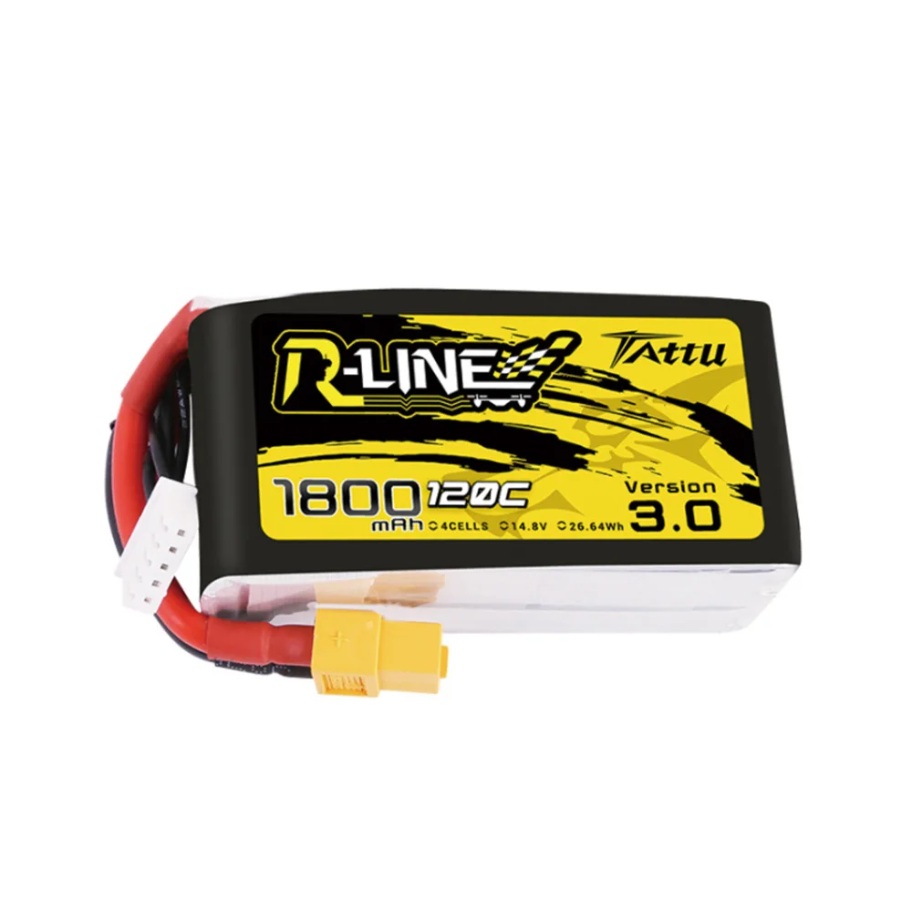 Tattu R-Line Version 3.0 V3 1800mAh 120C 4S 14.8V XT60 Plug Lipo Battery For FPV Drone RC Quadcopter