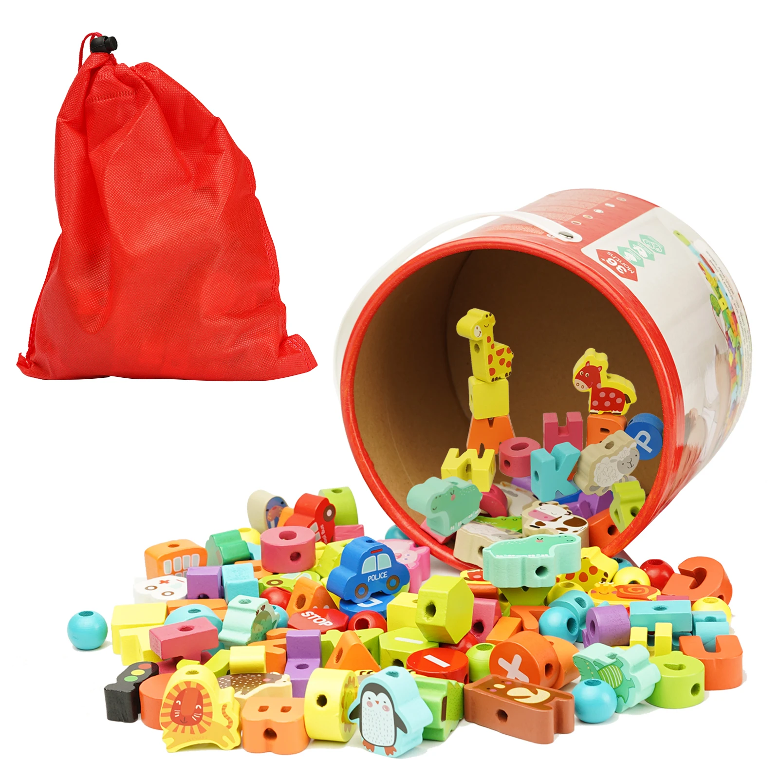 Math Multiplication Addition Division Subtraction Animals Brain Training Smart Beads Wooden Spelling Combination Building Blocks