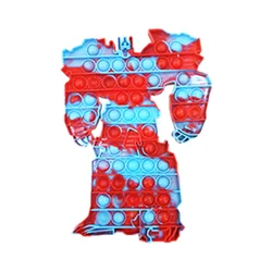 2021 Wholesale Anime Robot toys Silicone Push it Bubble educational toys Decompression Anime fidget toys for kids
