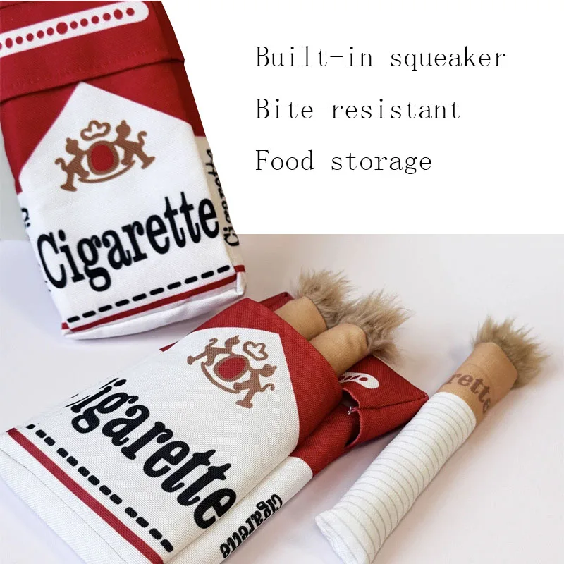 Ready to Ship Bite-Resistant Molars Plush Chew Squeaky Funny Fun Innovative Cigarette Pet Dog Toys for Dogs
