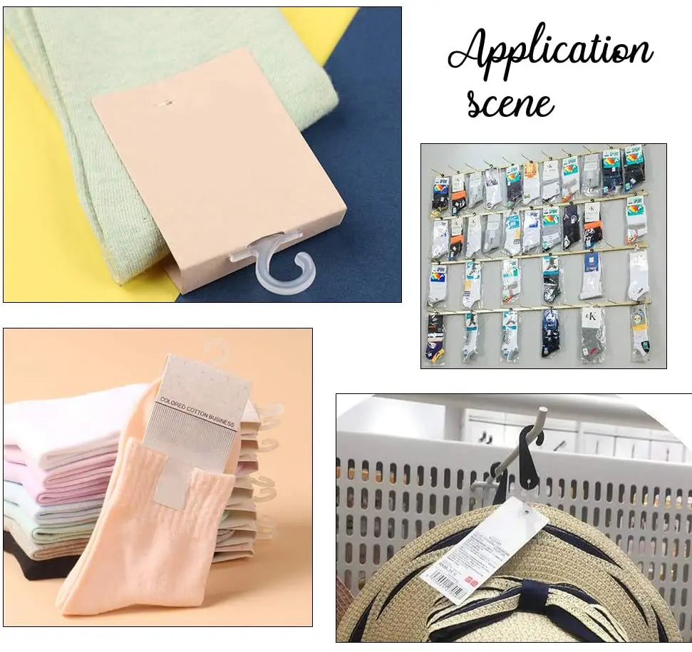 J-образные крючки из АБС-пластика для носков розничная торговля Вешалками Для и шляп белые черные прозрачные