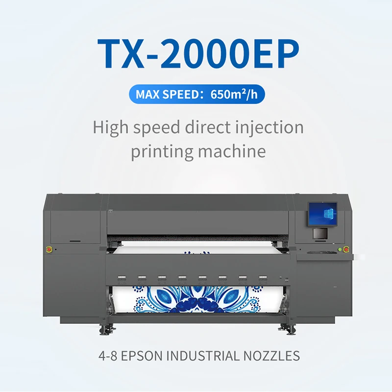 2000mm large format High Speed Industrial Sublimation Printer Textile With I3200 8 Head Industrial Printhead