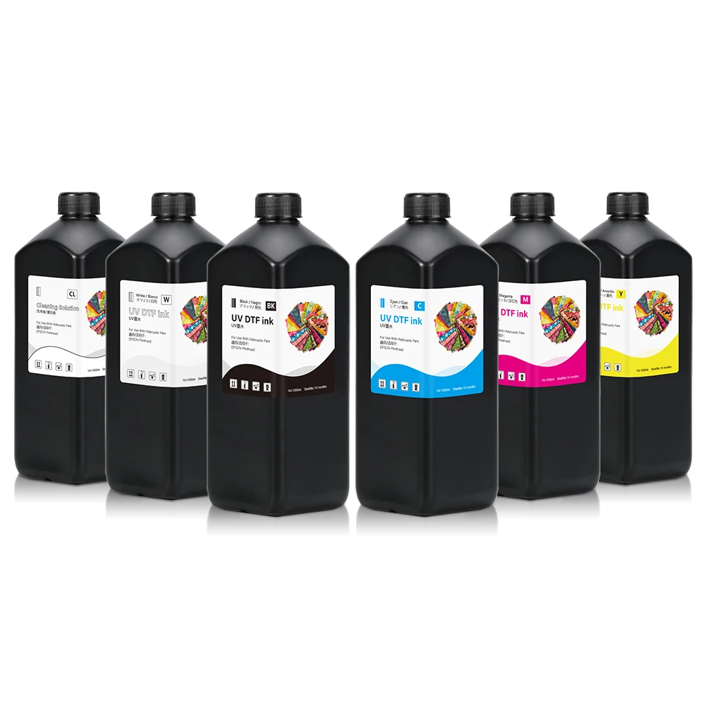 Winnerjet High Quality AB Film Sticker DTF UV Ink 1000ml for Epson TX800 XP600 I3200 I1600 4720 Printer