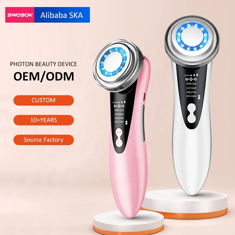 SWOSON Multi-Functional Home Use Beauty Machine Skin Rejuvenation Face Lifting Led Ion Beauty Device Facial Massager 2024