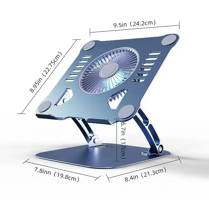 Новый Регулируемый охлаждающий вентилятор для ноутбука из алюминиевого сплава Поворотная подставка с вентилятором Портативная