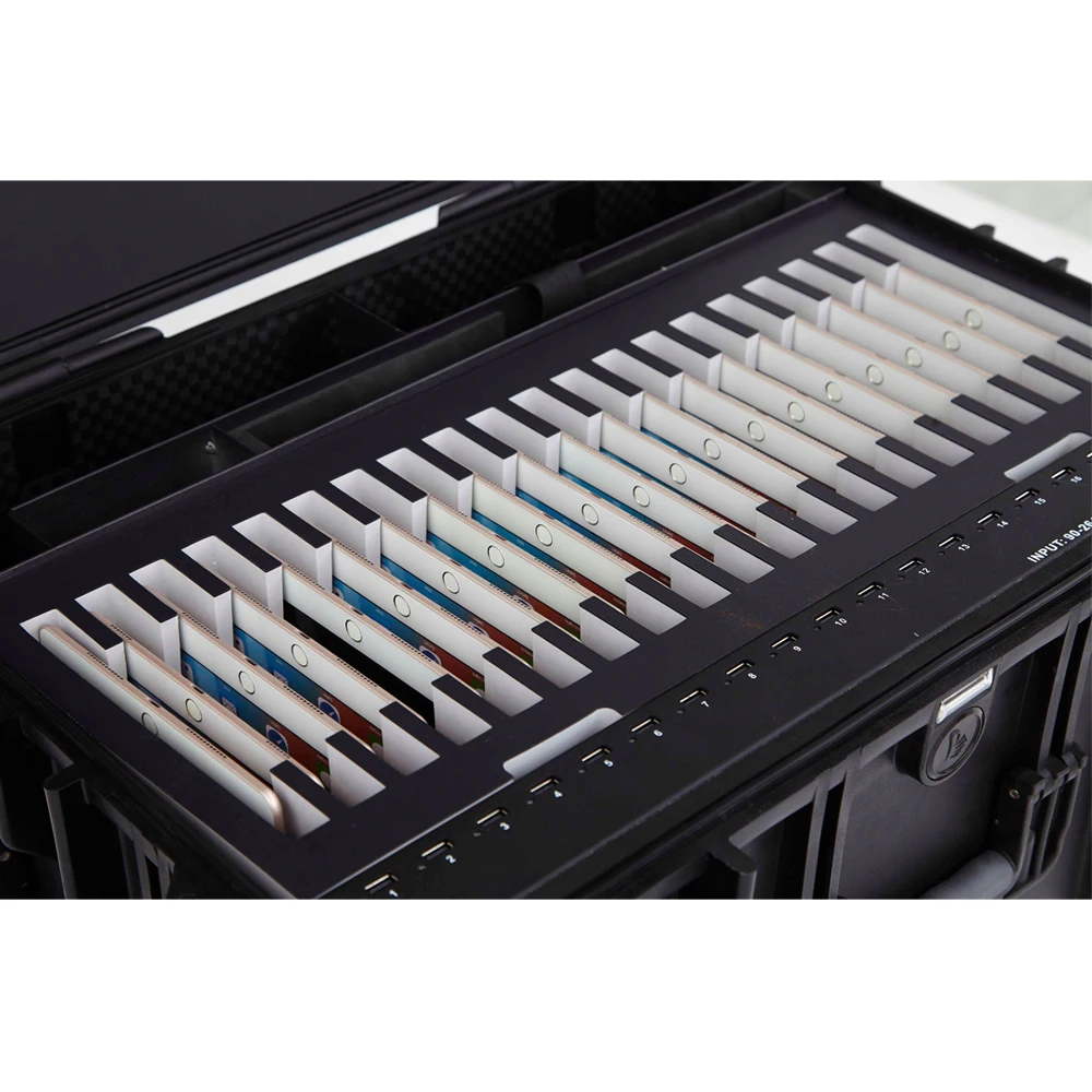 F2-20S Transport Case with Wheels for 20 iPads, USB Charging Trolley with Sync Function