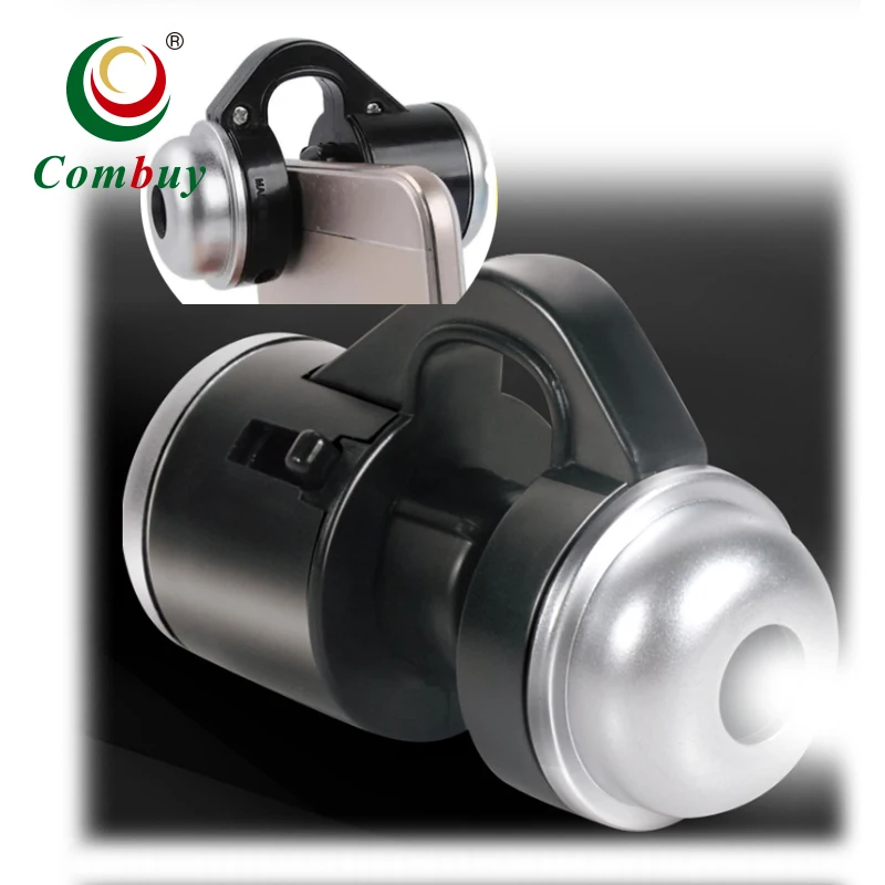 30X portable lens clip mobile magnifier mini phone microscope