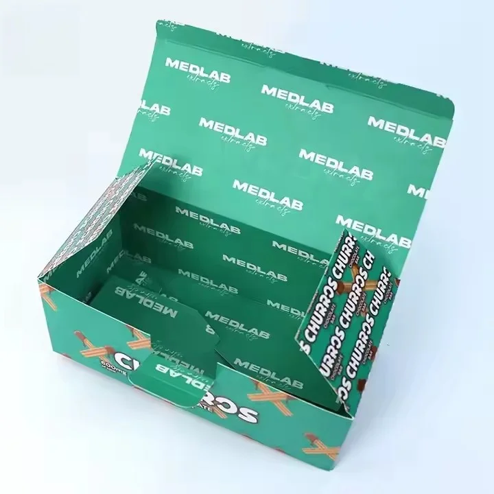 Luxury Custom Printed Design Retail Display Paper Box Candy Snack Food Mushroom Chocolate Bar Packaging Boxes With Logo