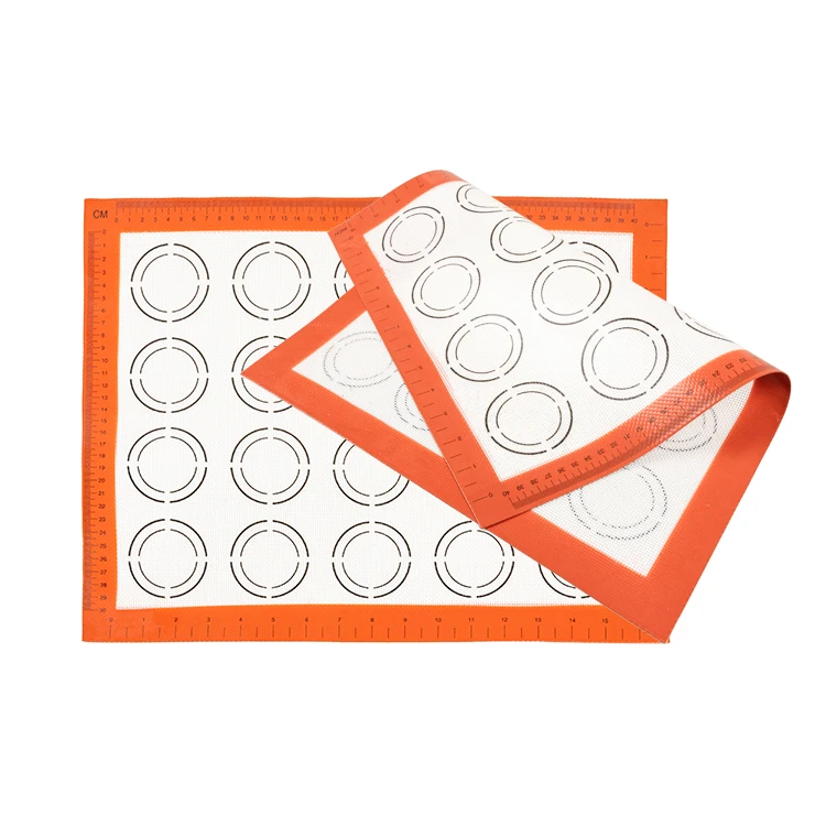 Private Label Oem Custom Logo Foldable Kitchen Envy 468 Pastry Silicone Rubber Fiberglass Oven Baking Pan Mat Set with Handle