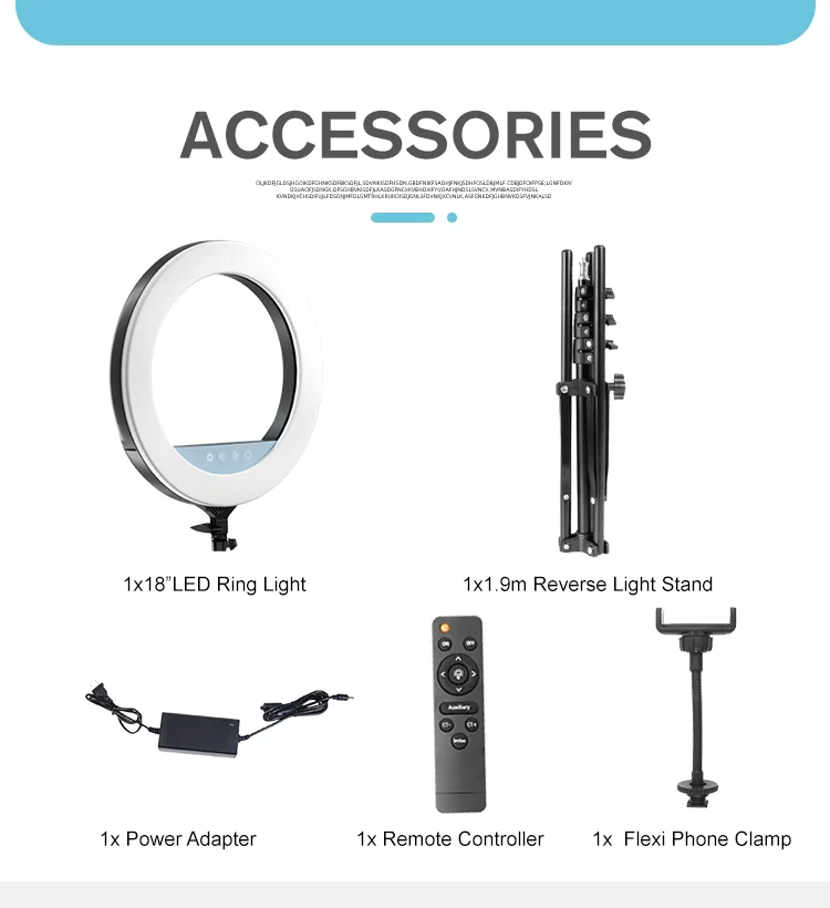 Hot Sales 3 level brightness  18 inch professional big giant photography LED selfie ring light with tripod stand