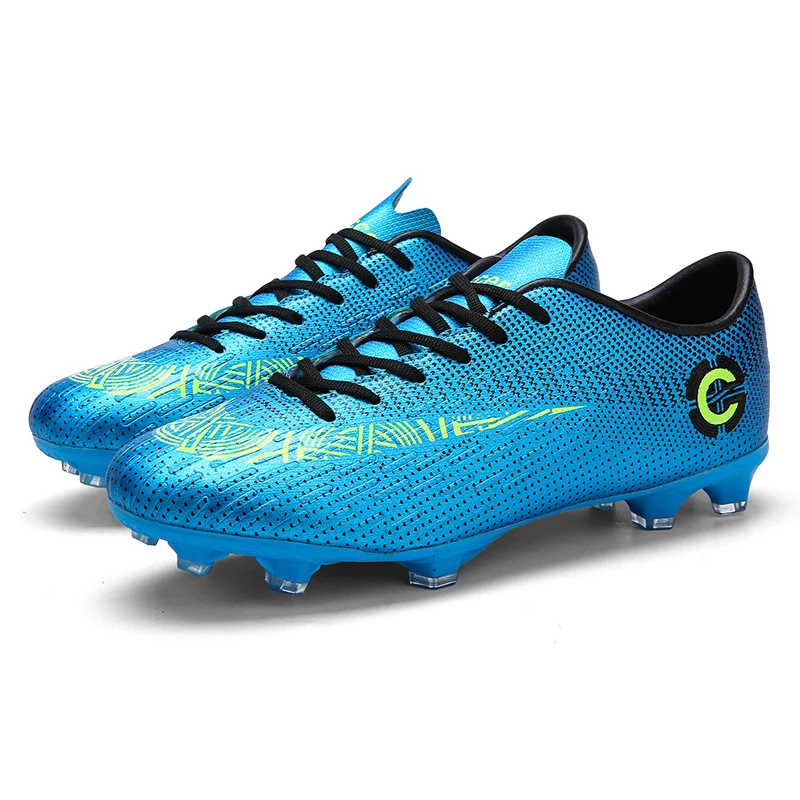 Outdoor Boys Soccer Shoes Cheap And High Quality Football Boots High Ankle Kids Cleats Training Sport Sneakers