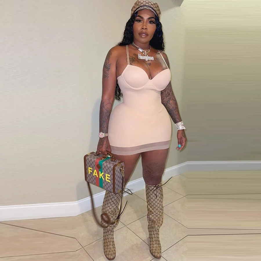 Новое поступление 2022, Элегантное повседневное платье K21D09896 в стиле пэчворк, облегающее мини-платье с глубоким V-образным вырезом для вечеринок и клубов, женское платье