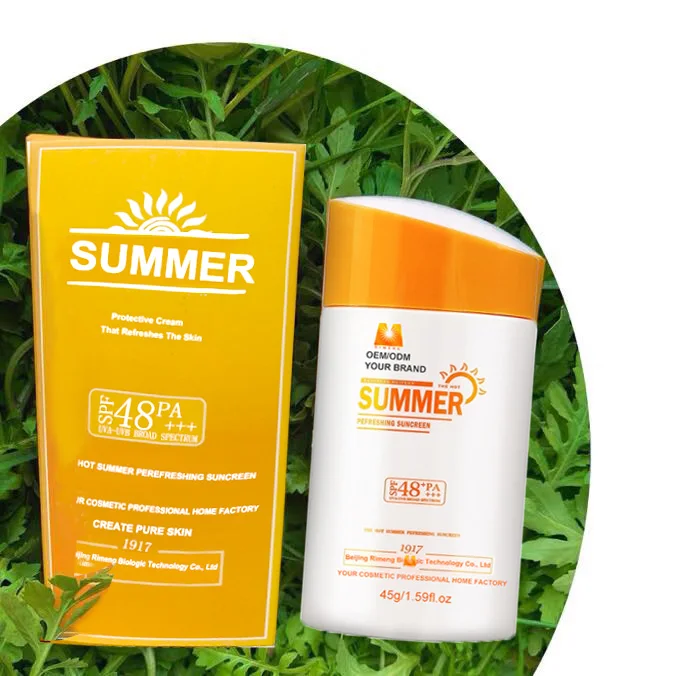 
ISO 9001 100% natural whitening Hot Summer Sunscreen 