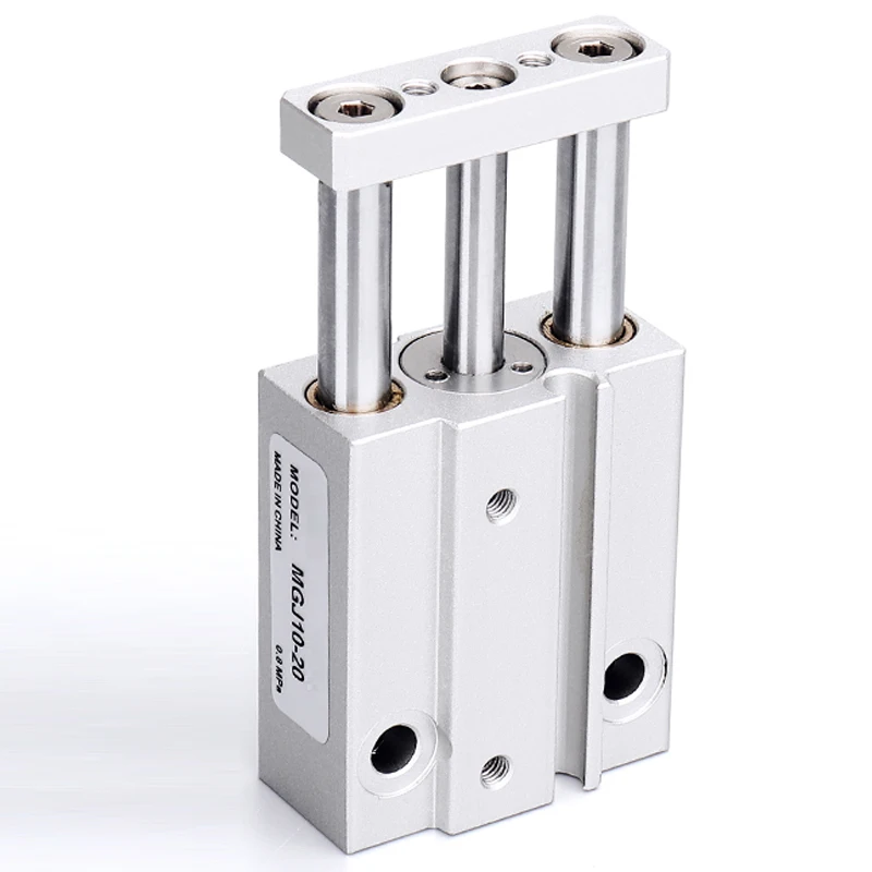 Shinypneumatic  smc type MGJ pneumatic cylinders small compressed miniature air cylinder with linear guide rod Actuator