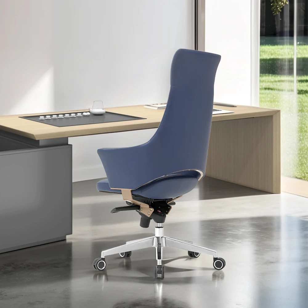 office desk and chair set Modern sillas de oficina Ergonomic High Back Swivel Adjustable Leather Office Chair office furniture