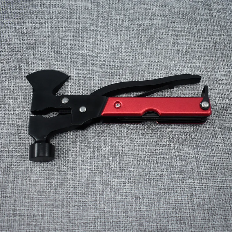 15 In 1 Multitool Camping Survival Hatchet Saw Screwdrivers Pliers Bottle Opener Durable Sheath Knife Axe Hammer