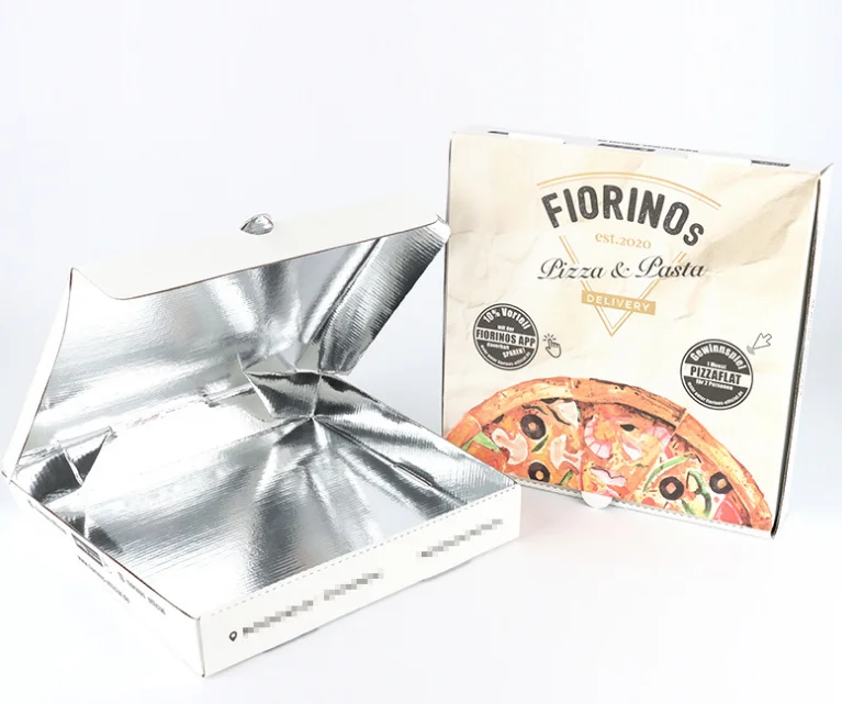 Factory direct kraft paper packaging box Color printing thermal insulation aluminum foil composite pizza box