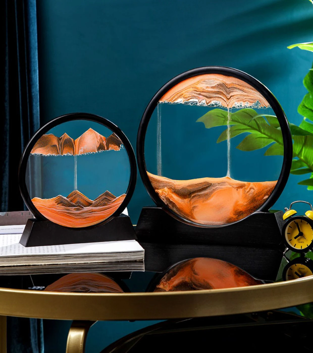 High Quality Creative Hourglass Home Wine Cabinet Quicksand Painting Ornaments Decoration