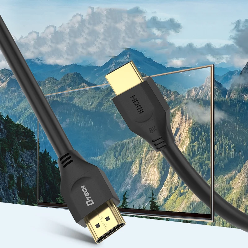 8k Hdmi 2 1 кабель OEM ODM DTECH Ультра высокая скорость 8K @ 60 Гц штекер-штекер HDMI
