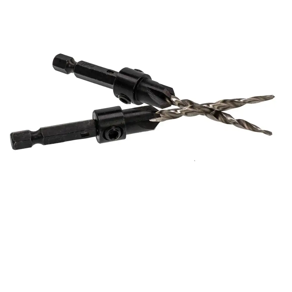 2021 factory Woodworking hss Drill Bits 7/32 with Countersink hex shank taper point